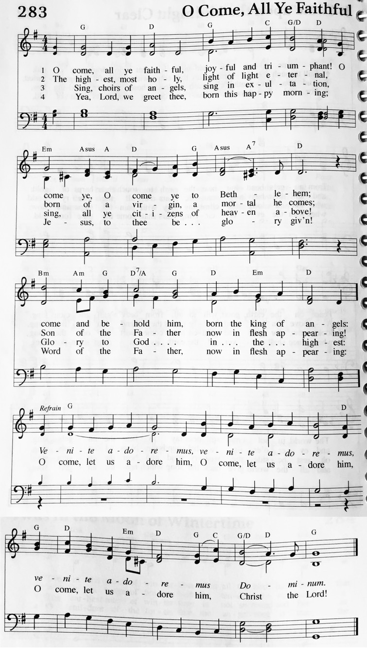 Hymn 283 O Come, All Ye Faithful